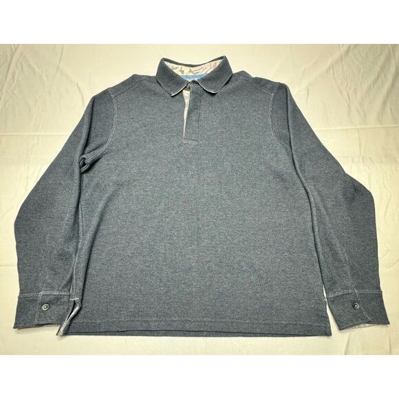 Tommy Bahama Men's Long Sleeve 1/4 Button Blue Regular Fit Sweater - Size M - Picture 1 of 7